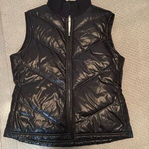 old navy black shiny vest